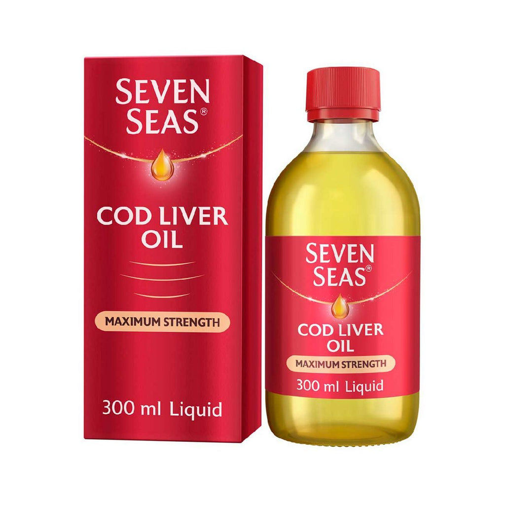 Seven Seas Cod Liver Oil Plus Omega-3 Maximum Strength Liquid 300ml