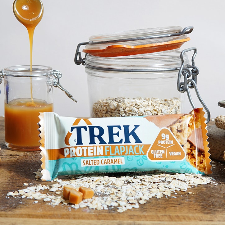 TREK Protein Flapjacks Salted Caramel 3 x 50g GOODS Holland&Barrett