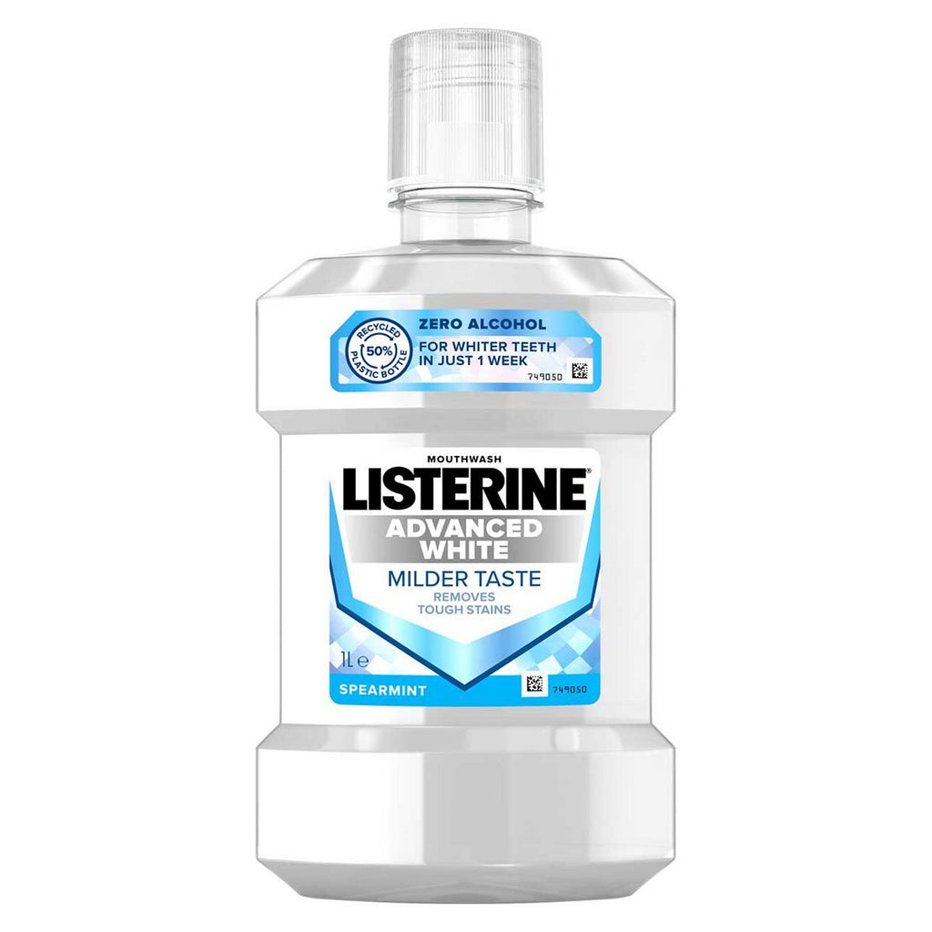 Listerine Advanced White Milder Taste Mouthwash 1L