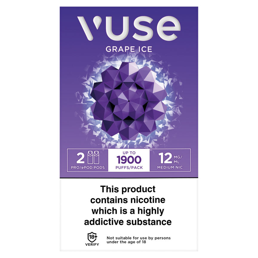 Vuse ePod Pods vPro Grape Ice Disposable 12mg