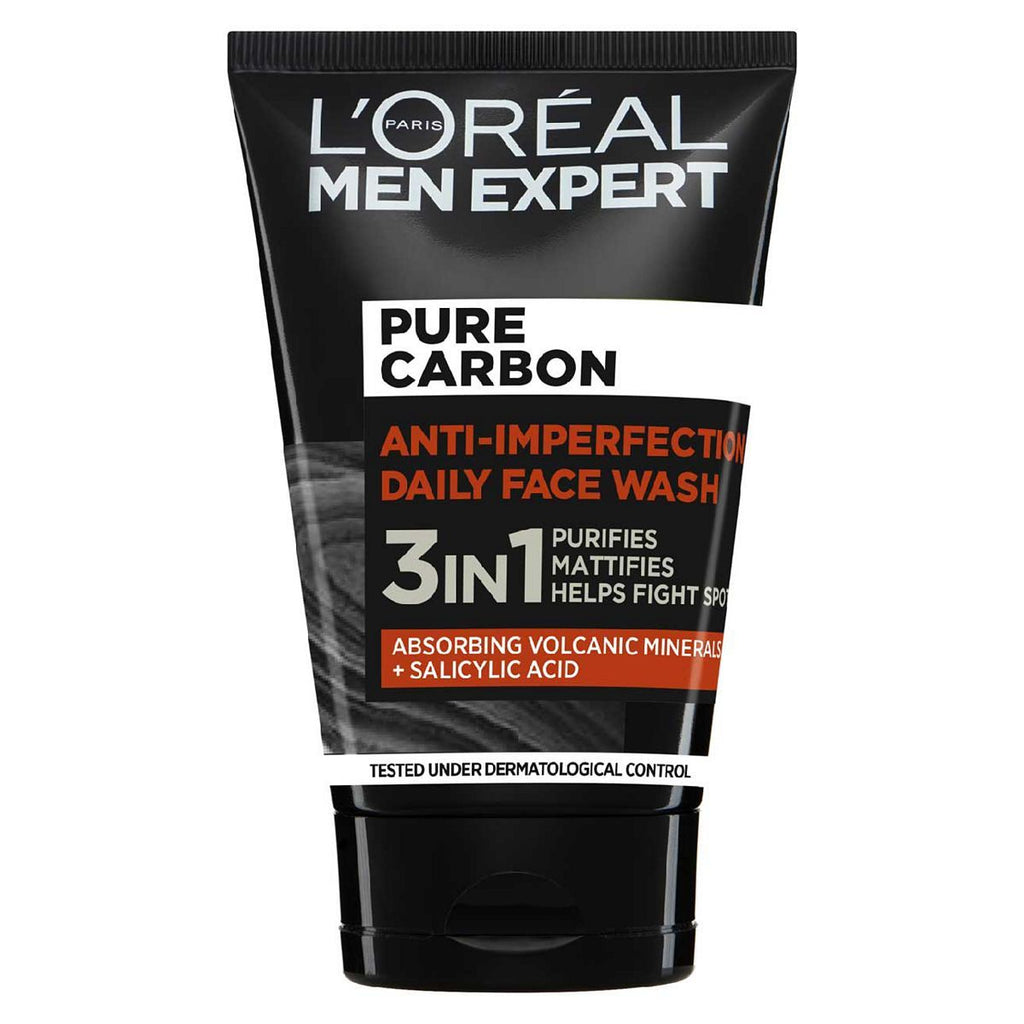 L'Oreal Men Expert Pure Carbon 3 in 1 Daily Face Wash 100ml