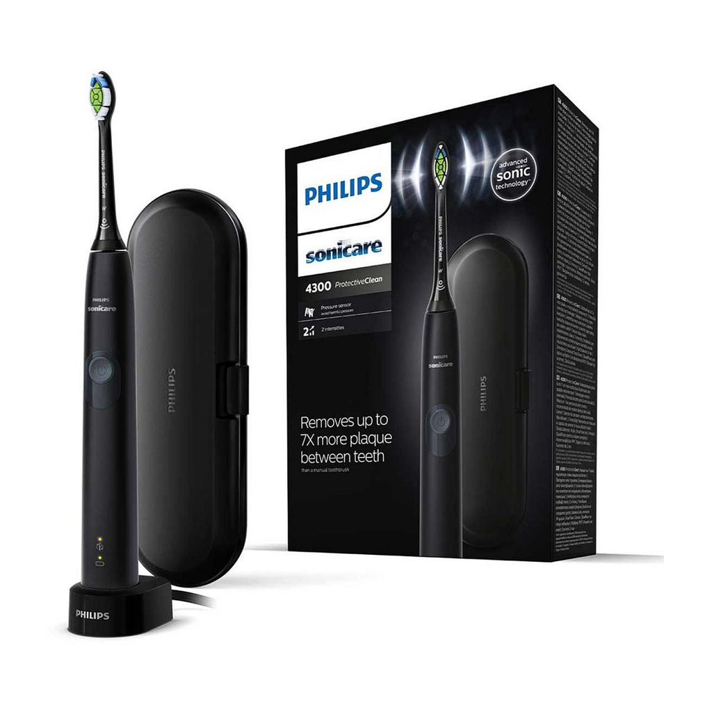 Philips Sonicare ProtectiveClean 4300 Electric Toothbrush with Travel Case – Black HX6800/87