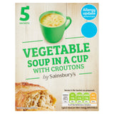 Sainsbury's Vegetable Soup in a Cup with Croutons x5 23g Soups Sainsburys   