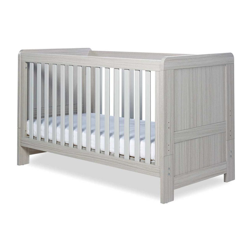 Ickle Bubba Pembrey Cot Bed and Deluxe Mattress - Ash Grey