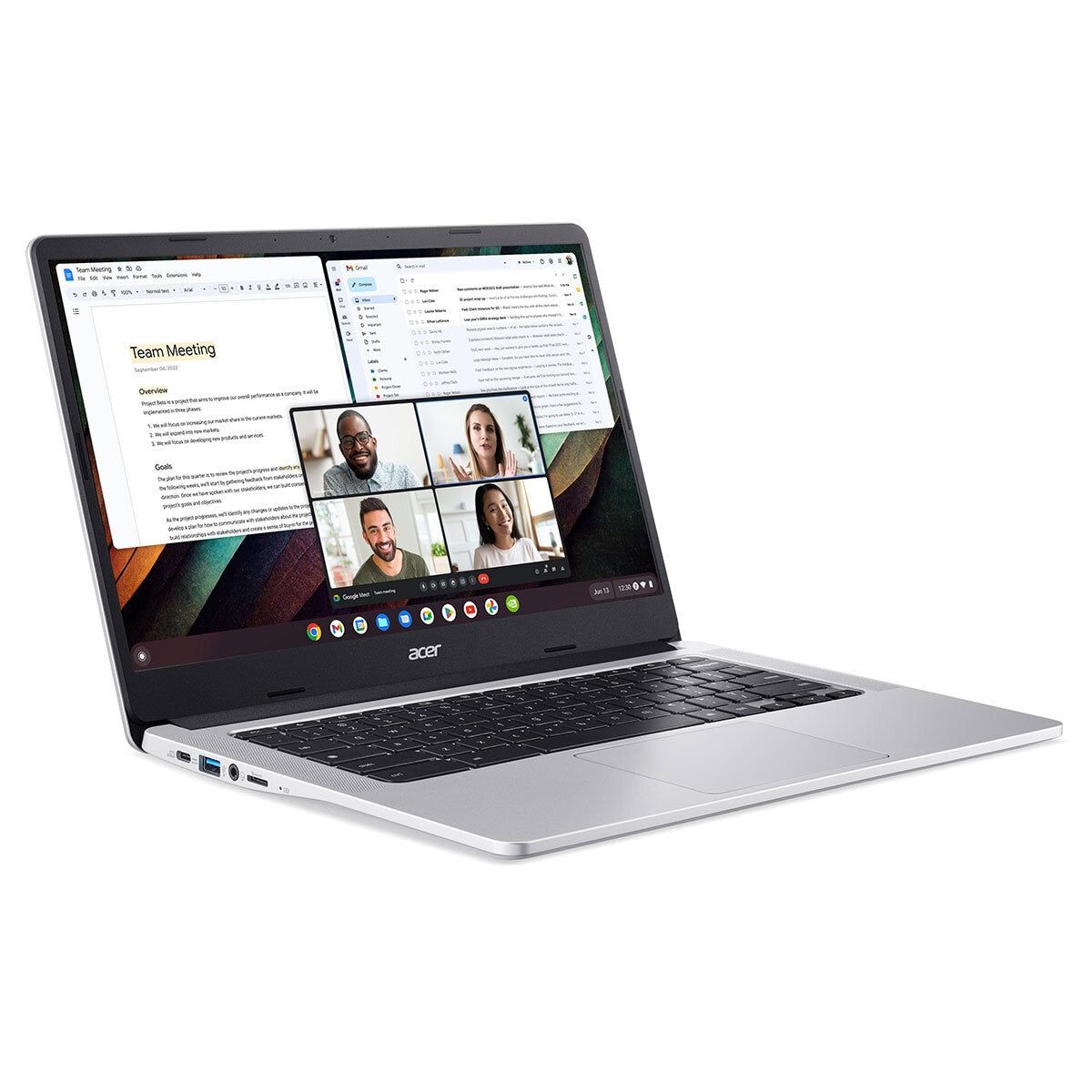 Acer 314, Intel Pentium Silver N6000, 4GB RAM, 128GB eMMC, 14 Inch Chromebook NX.K04EK.004 - McGrocer