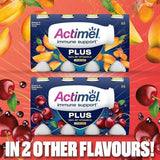 Actimel Plus 100% Vitamin D Strawberry & Pomegranate Immunity Yoghurt   8 x 100g