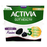 Activia Prune Fusions Yoghurt   4 x 120g