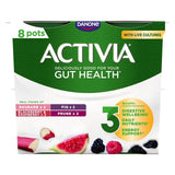 Activia Rhubarb Prune Fig Blackberry & Raspberry Multipack Fruit Yoghurt    8 x 115g