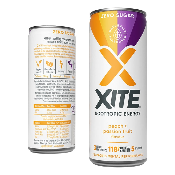 XITE Energy Peach & Passion Fruit 330ml GOODS Holland&Barrett   