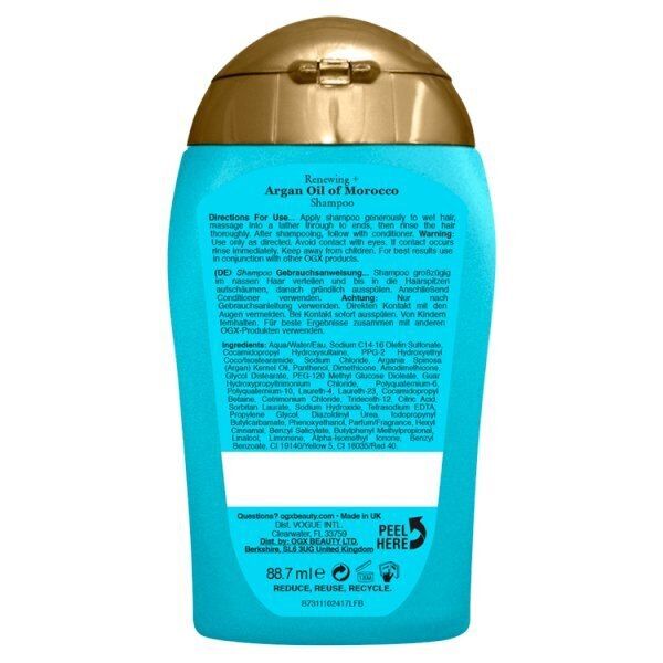 OGX Renewing+ Argan Oil of Morocco Travel Shampoo GOODS Superdrug   