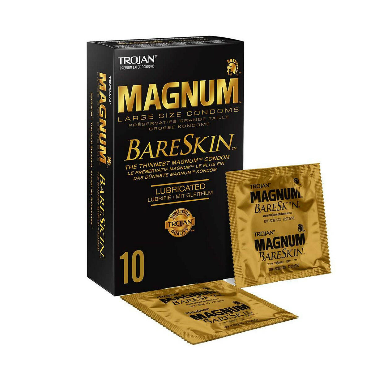 Trojan Magnum Large Size Bareskin Condoms 10s GOODS Boots   