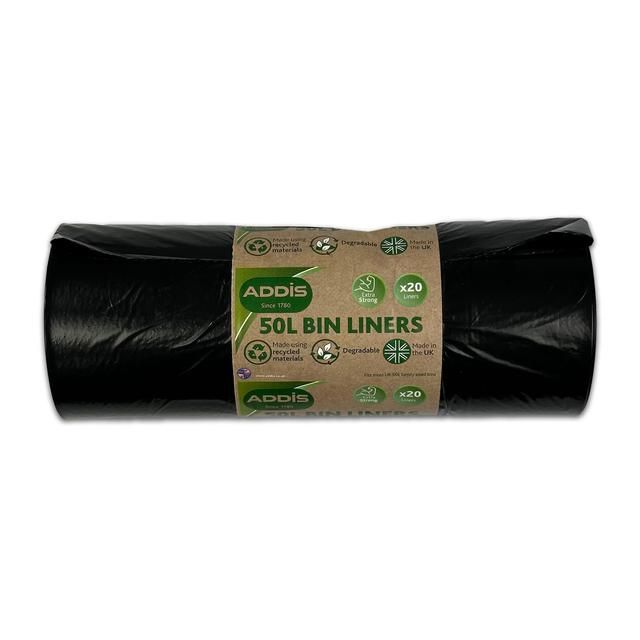 Addis 50l Degradable Eco Kitchen Waste Bin Liners   20 per pack