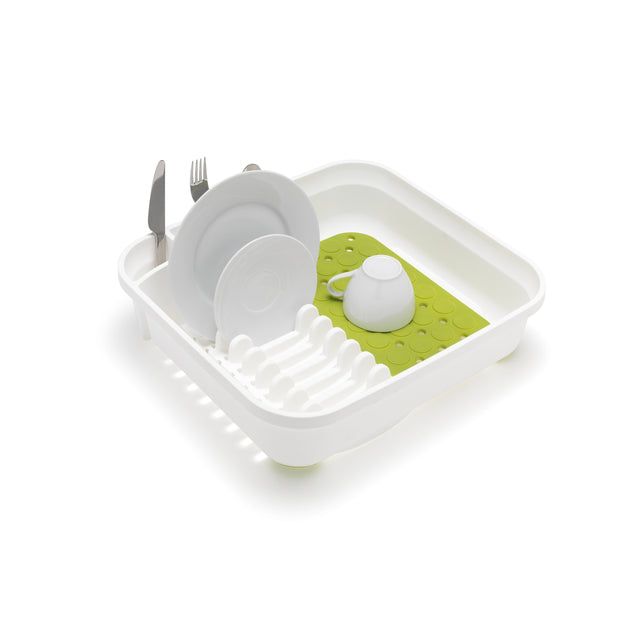 Addis Premium Soft Touch Dish Draining Rack White / Green