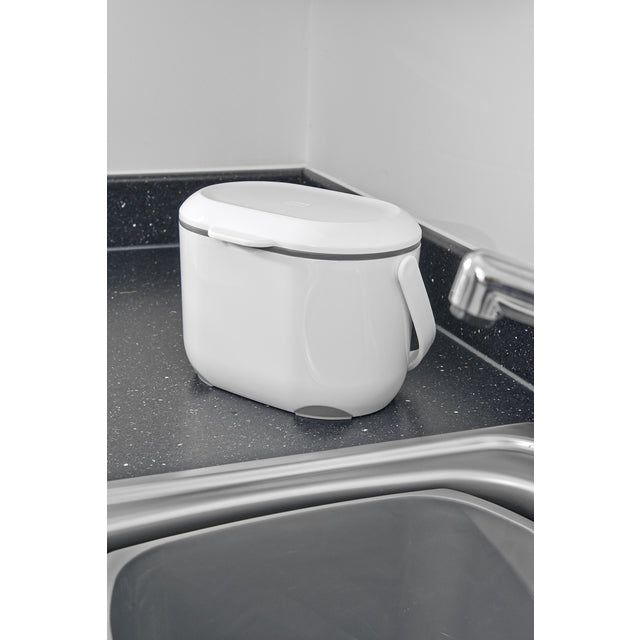 Addis White/Grey Kitchen Food Compost Caddy