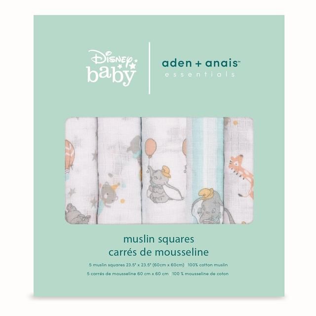 Aden + Anais Muslin Squares Dumbo   5 per pack