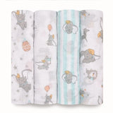 Aden + Anais Muslin Swaddle Blankets Dumbo   4 per pack