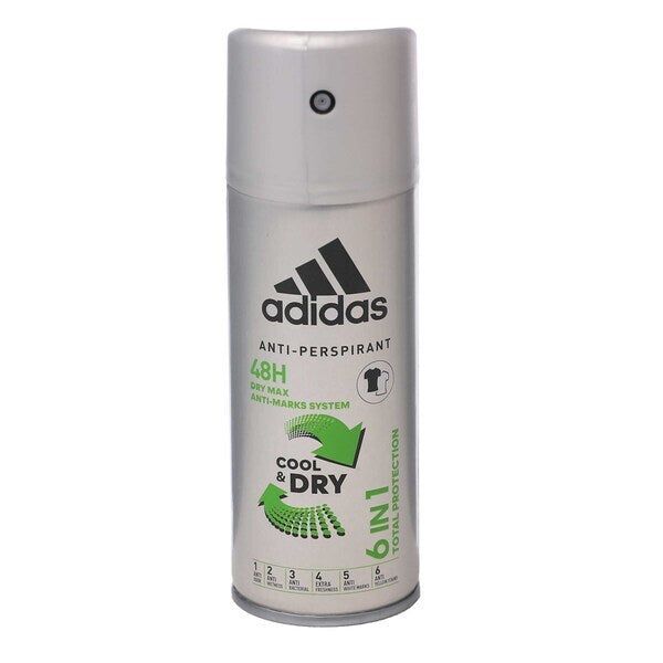 Adidas -  6in1 Men Cool and Dry Anti Perspirant Spray 150ml