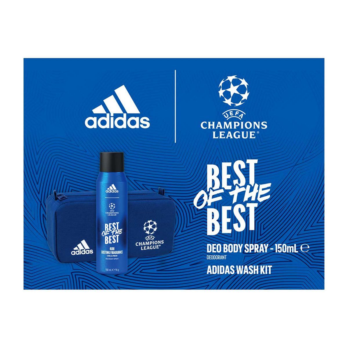 Adidas UEFA Champions League Best Of The Best Wash Kit Gift Set - McGrocer