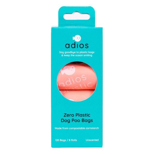Adios Compostable & Biodegradable Dog Poo Bags - Pink    120 per pack - McGrocer