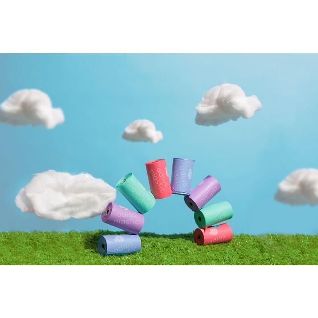 Adios Compostable Dog Poo Bags - Rainbow    60 per pack - McGrocer