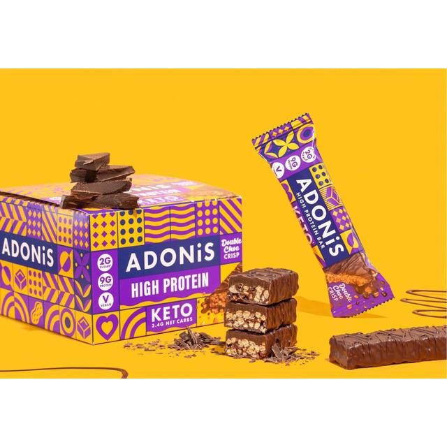 ADONiS Double Choc Crisp Keto Protein Bar    16 per pack