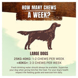 Adventuros Wild Chew Venison Large Dog Treats   200g - McGrocer