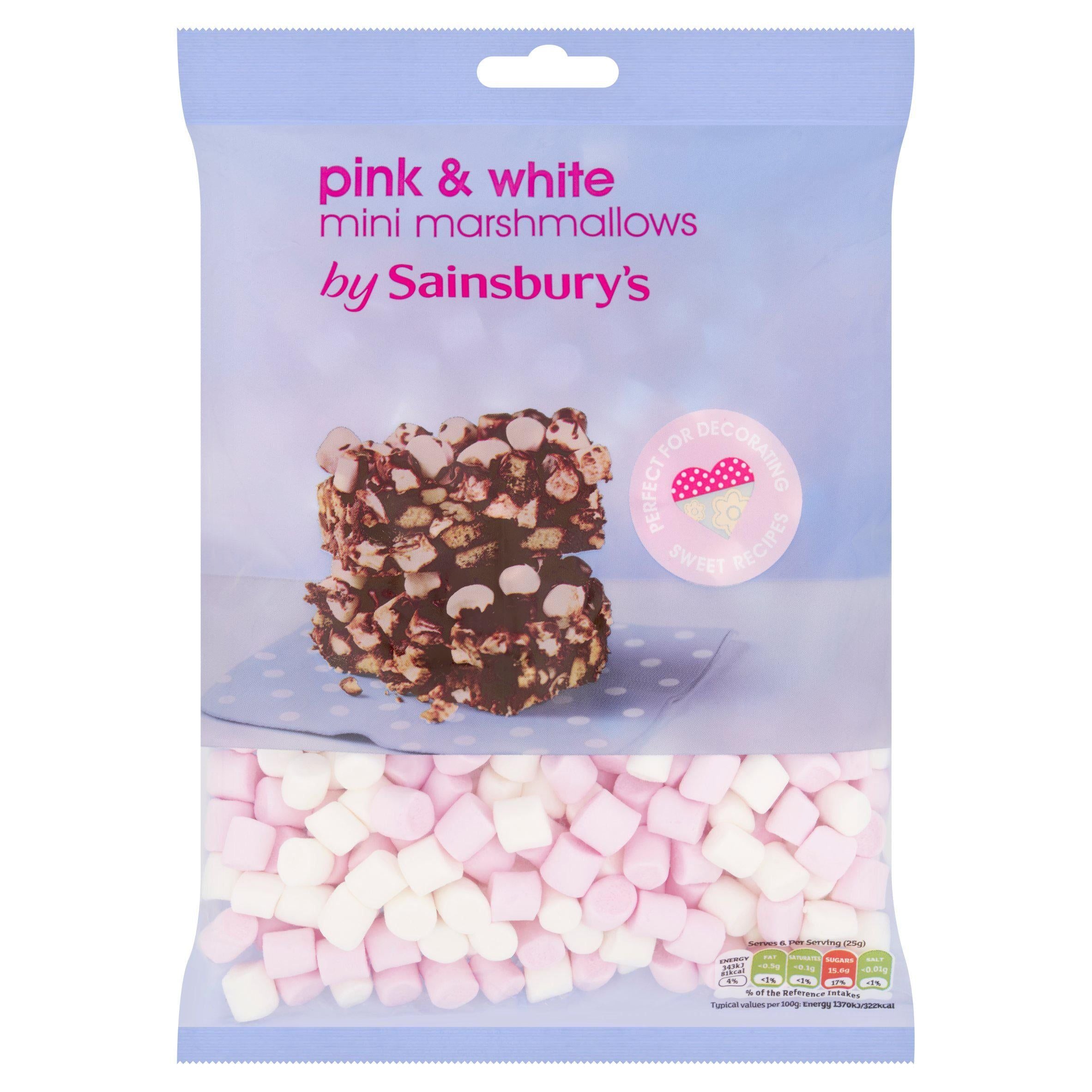 Sainsbury's Pink & White Mini Mallows 150g GOODS Sainsburys   