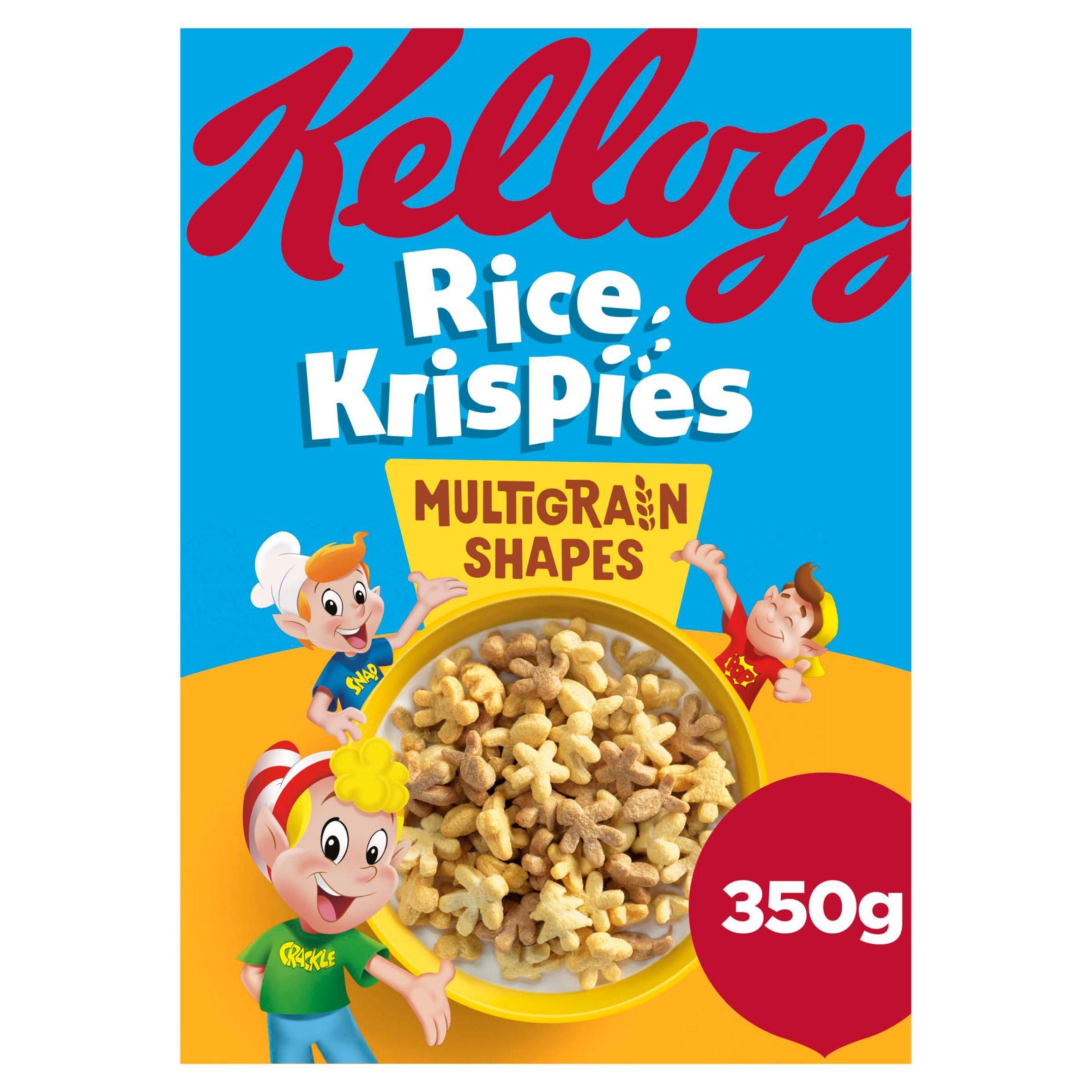 Kellogg's Rice Krispies Multigrain Shapes Breakfast Cereal 350g