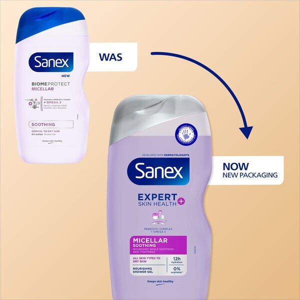 Sanex Expert Skin Health+ Micellar Soothing Shower Gel 515ml GOODS Boots   