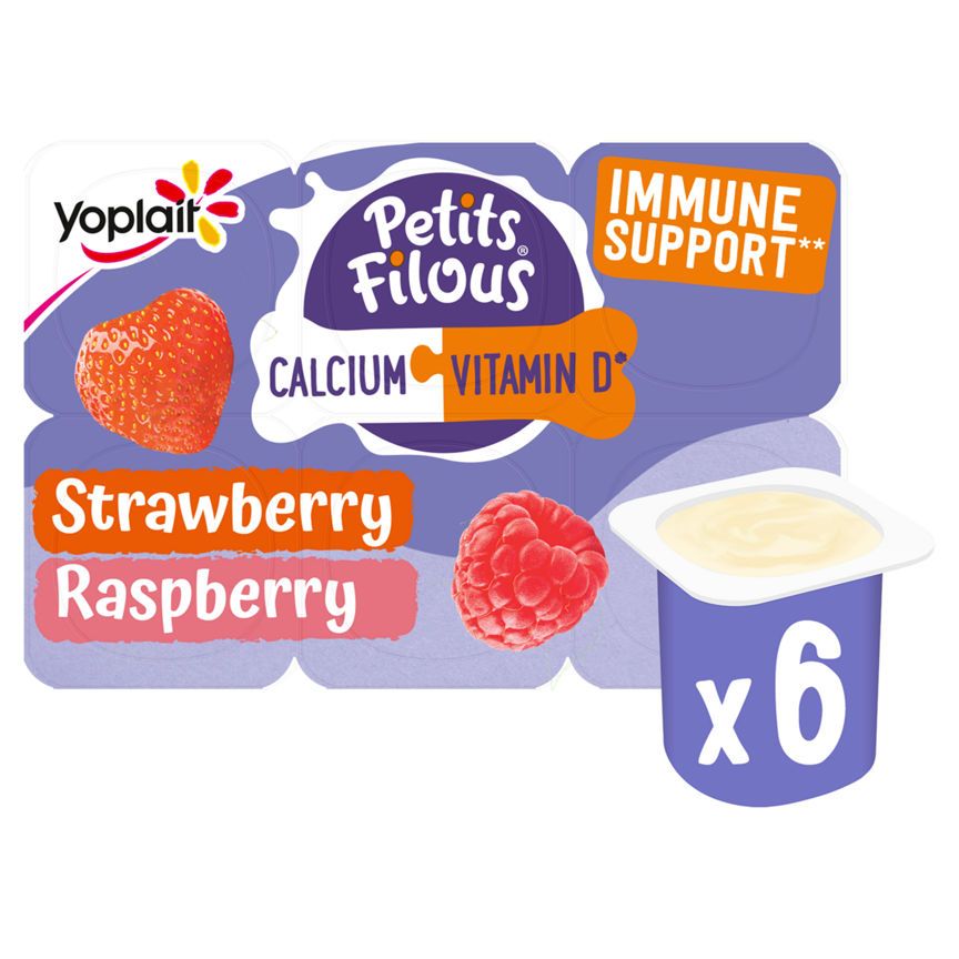 Petits Filous Strawberry and Raspberry Fromage Frais 6 x 47g