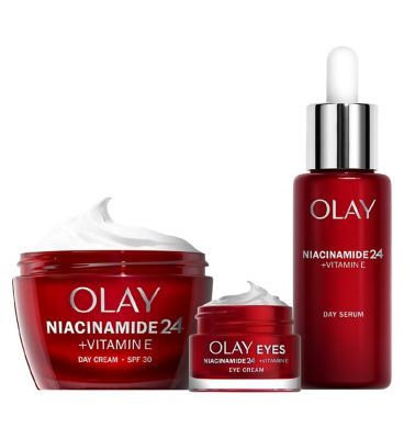 Olay Age Defy & Renew with Niacinamide + Vitamin E SPF30 Moisturiser, Serum, and Eye Cream Bundle GOODS Boots   