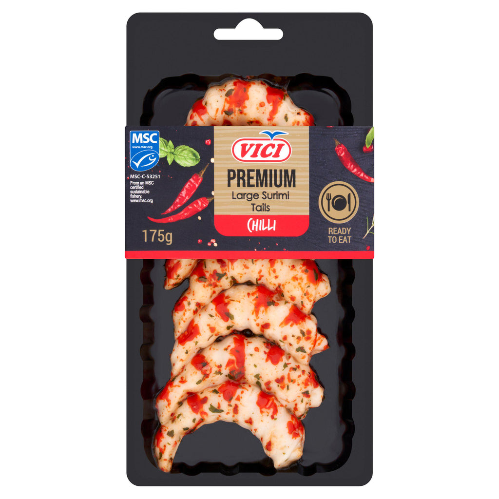 Vici Premium Chilli Large MSC Surimi Tails 175g (Ready to Eat)