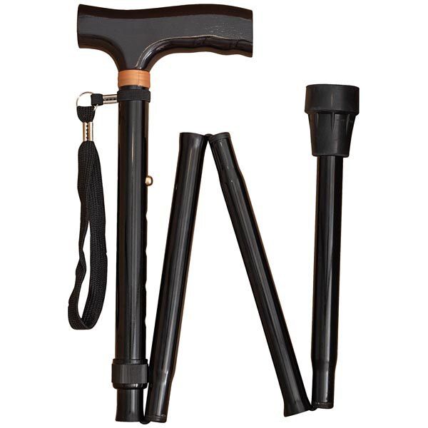 Aidapt Extendable Black Walking Cane with Strap - McGrocer