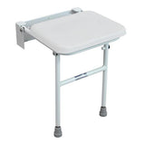 Aidapt Solo Compact Padded Shower Seat (White) with Leg - McGrocer