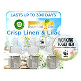 Airwick Crisp Linen & Lilac Plug In Triple Refill   3 x 19ml