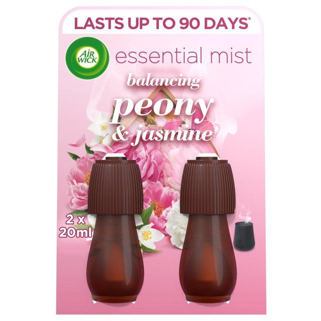 Airwick Essential Mist Diffuser Twin Refill Peony & Jasmine   2 x 20ml - McGrocer