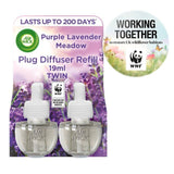 Airwick Purple Lavender Plug In Twin Refill   2 x 19ml