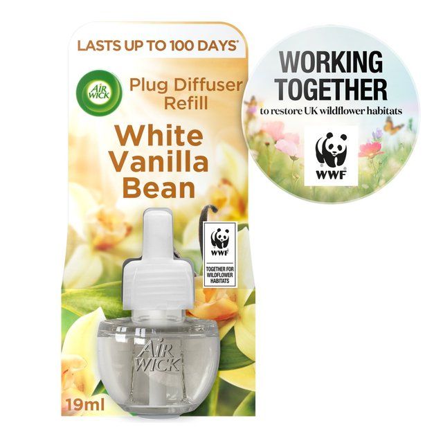 Airwick White Vanilla Bean Plug In Refill   19ml - McGrocer