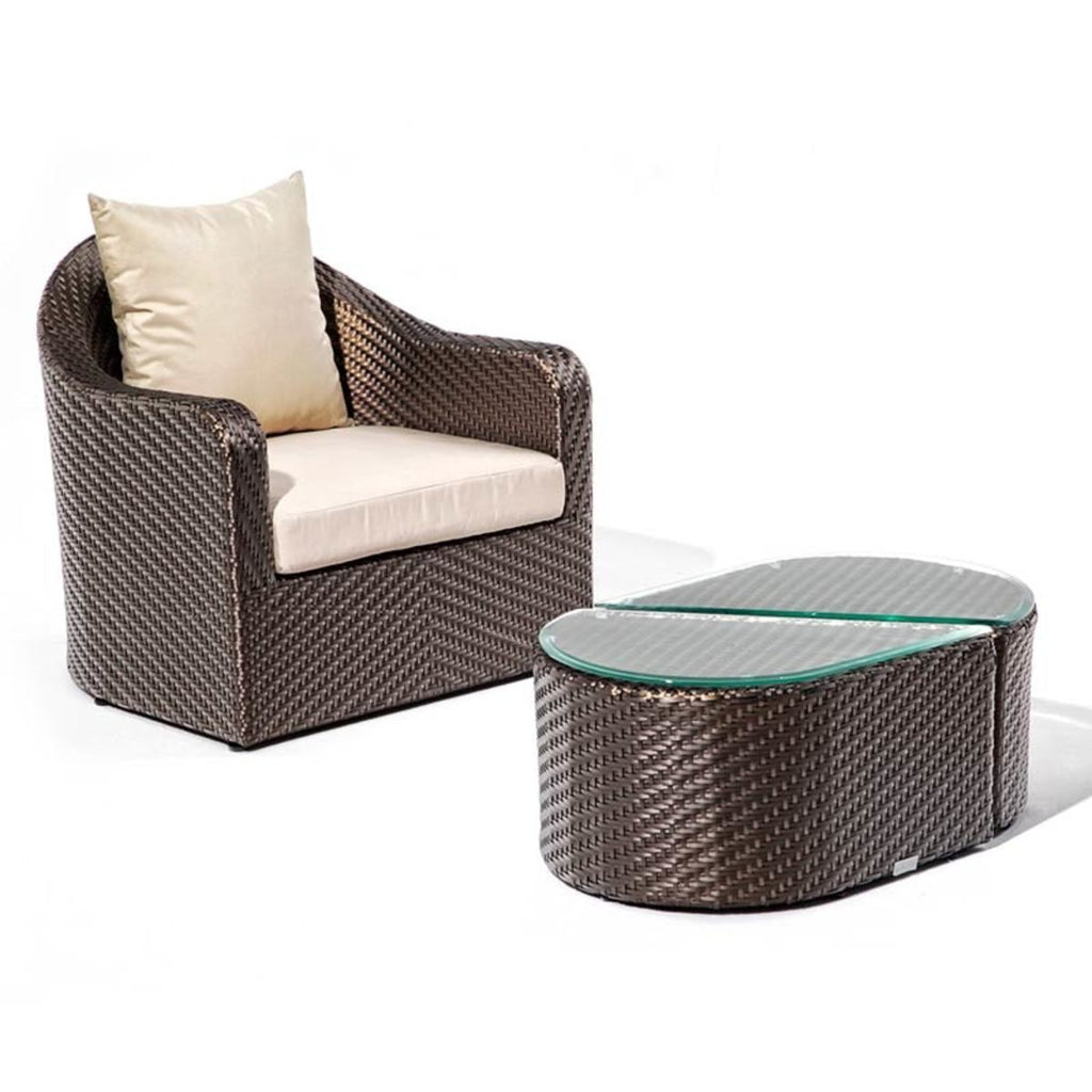 Akula Living 2 Piece Aegean Paros Armchair + Coffee Table Set