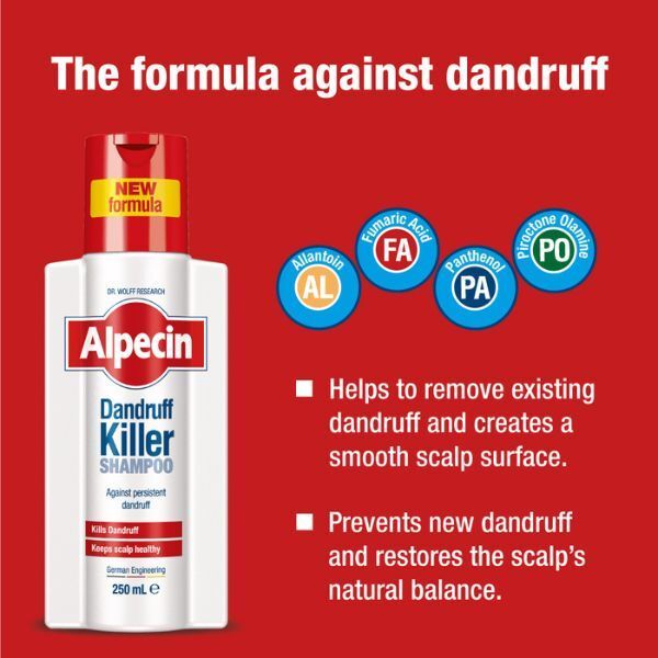 Alpecin Dandruff Killer Shampoo 3x 250ml | Removes Dandruff