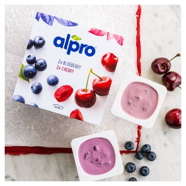 Alpro Blueberry & Cherry Yoghurt Alternative   4 x 125g