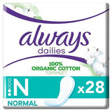 Always Dailies Cotton Protection Panty Liners Normal x 28