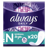 Always Daily Fresh Normal Wrapped Panty Liners 0% Fragrances & Dyes 20 liners