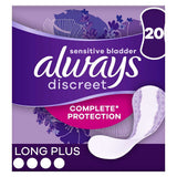 Always Discreet Incontinence Liners Long+ 20, For Sensitive Bladder