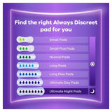 Always Discreet Incontinence Pads Long   10 per pack