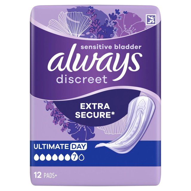 Always Discreet Incontinence Pads Ultimate Day   12 per pack