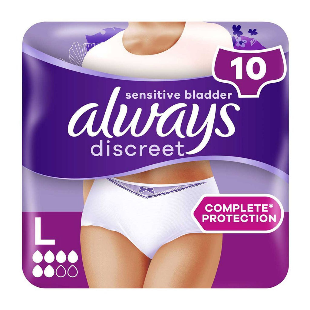 Always Discreet Underwear Incontinence Pants Normal L 10