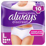 Always Discreet Underwear Incontinence Pants Normal Large x10 - McGrocer