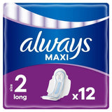 Always Maxi Long Plus Sanitary Towels x12