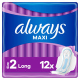 Always Maxi Long (Size 2) Sanitary Towels Wings x12